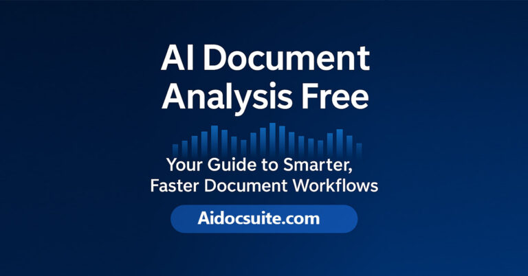 AI Document Analysis Free: Your Guide to Smarter, Faster Document Workflows