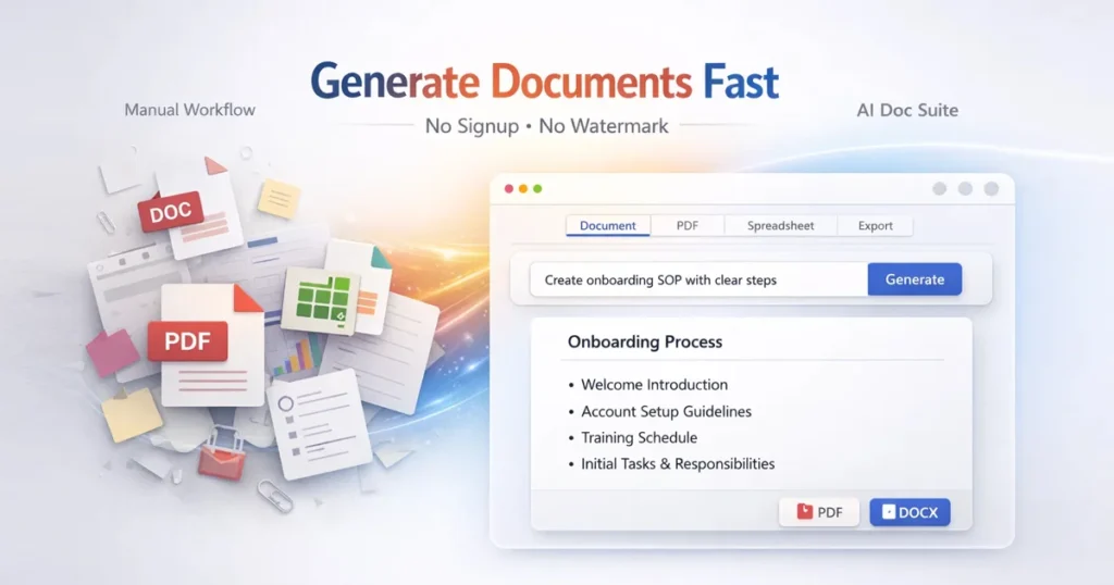 Generate Document with AI Doc Suite (Free, No Signup) – AI Doc Suite Generate Document with AI Doc Suite (Free, No Signup)