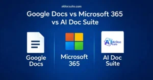 Google Docs vs Microsoft 365 vs AI Doc Suite — Which Platform Wins in 2025? – AI Doc Suite Google Docs vs Microsoft 365 vs AI Doc Suite productivity platform comparison chart
