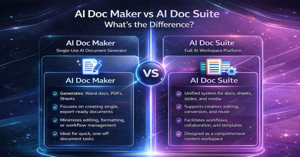 AI Doc Maker vs AI Doc Suite: What’s the Difference?