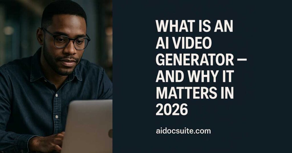 What Is an AI Video Generator — And Why It Matters in 2026