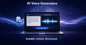 AI voice generators converting text into scalable multilingual audio content workflow