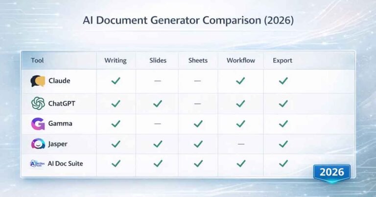Best AI Document Generator in 2026 (Tested & Compared)