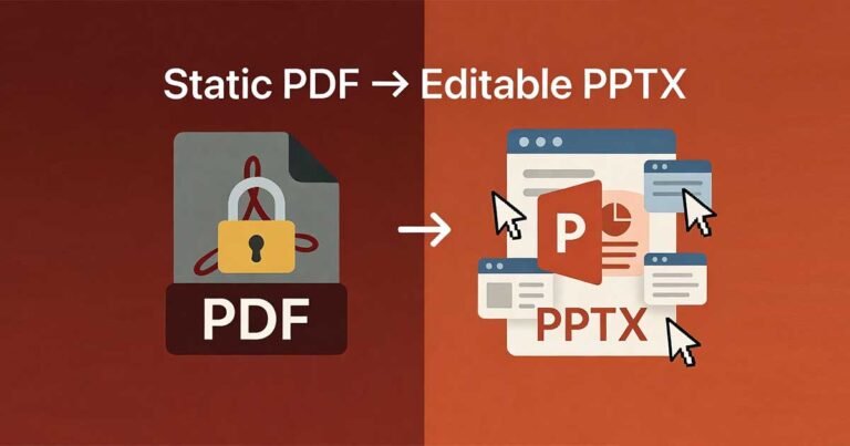Convert PDF to PPTX Online Without Login (High-Fidelity AI Guide)