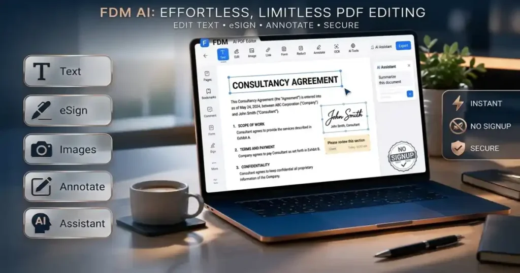 The Best Free Online PDF Editor with No Signup: Edit PDFs Instantly