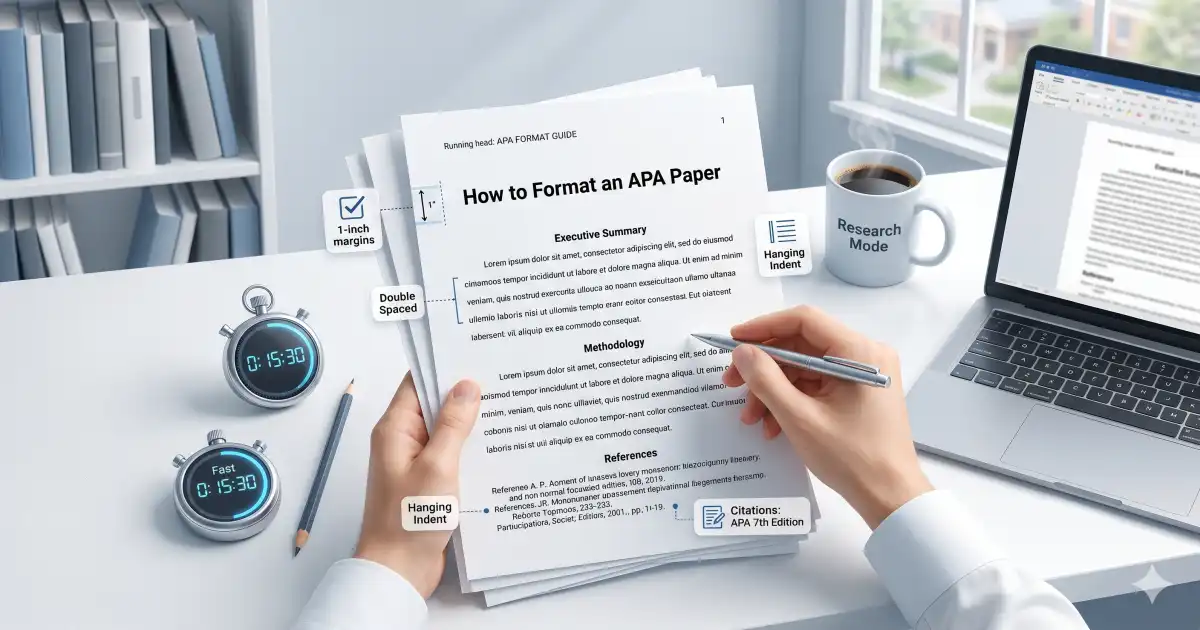 How to Format an APA Paper Fast in 2026 (Free Layout Template)